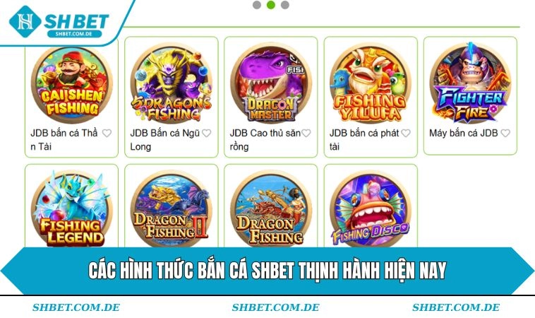 Các hình thức bắn cá SHBET thịnh hành hiện nay