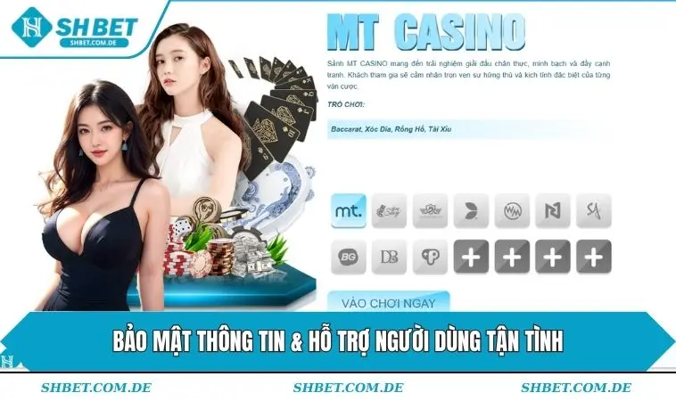 Bảo mật thông tin & hỗ trợ người dùng tận tình