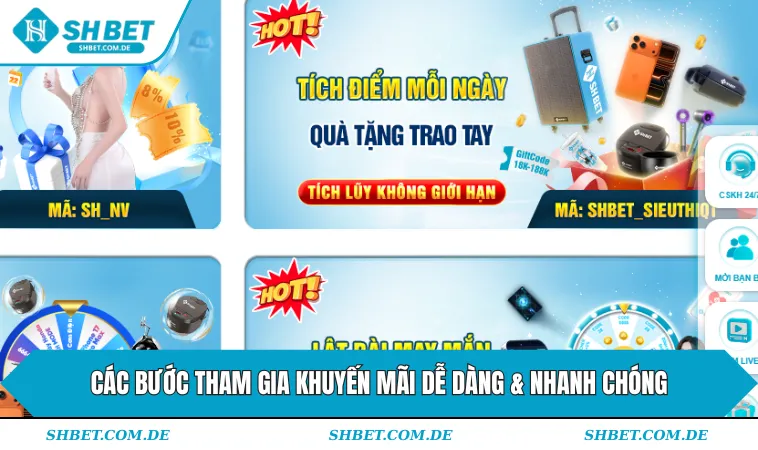 Các bước tham gia khuyến mãi dễ dàng & nhanh chóng
