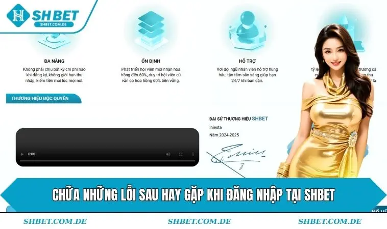 Chữa những lỗi sau hay gặp khi đăng nhập tại SHBET