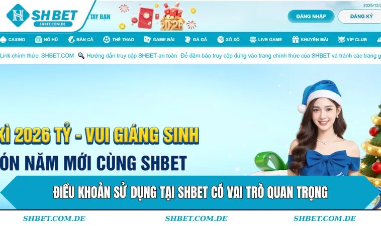 Điều khoản sử dụng tại SHBET có vai trò quan trọng