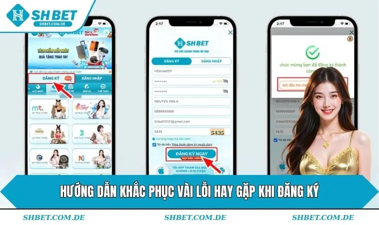 Hướng dẫn khắc phục vài lỗi hay gặp khi đăng ký