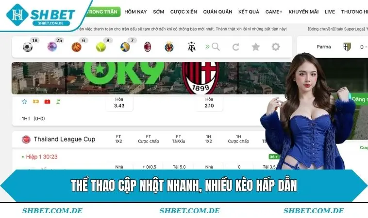 Thể thao cập nhật nhanh, nhiều kèo hấp dẫn
